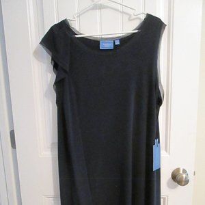 SIMPLY Vera Wang $58 Navy Haze P/O Shift One Cap-Sleeve Dress size XL *NWT*